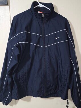 Nike Windbreaker Jacket Men's Navy Blue Size Large